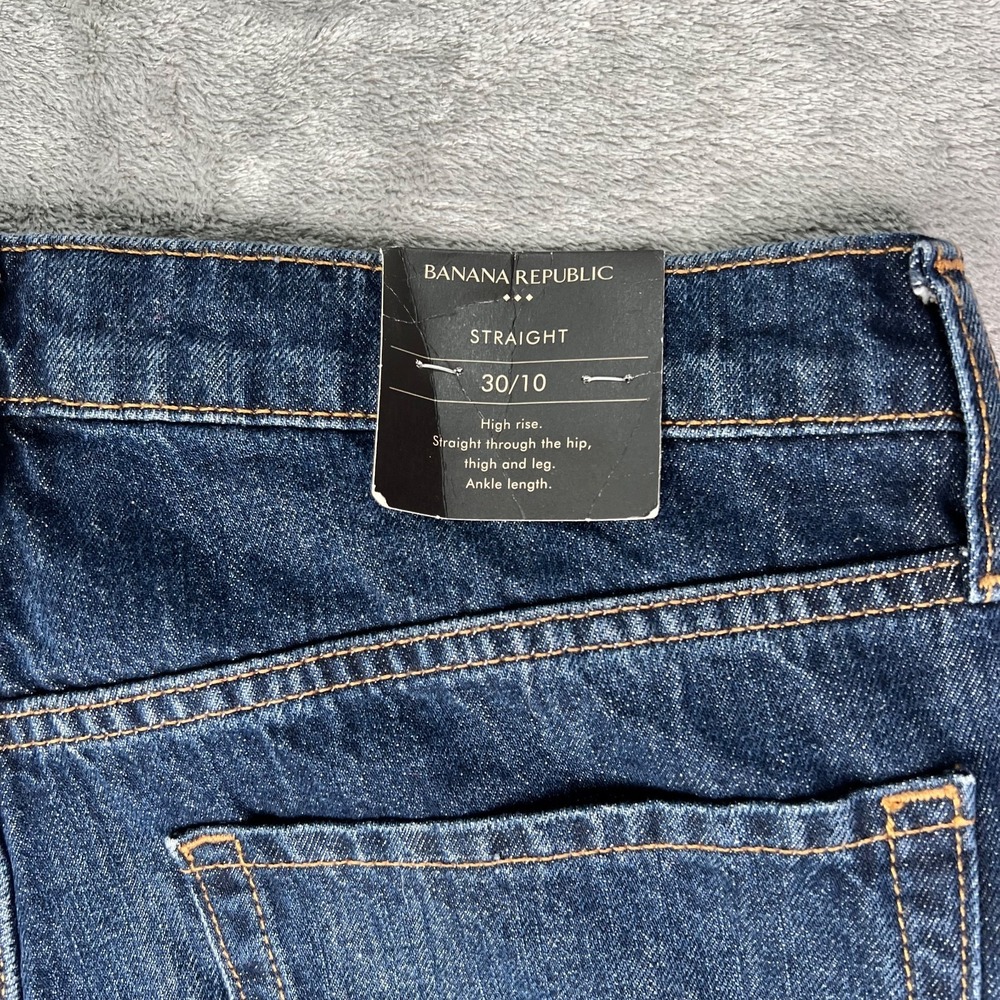 Banana Republic Jeans Womens 30 Blue High Rise Curvy Straight‎ Leg Dark Wash NWT - Picture 16 of 16